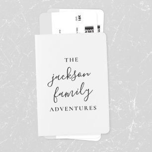 Family Adventures Original Modern Minimalist Passport Holder