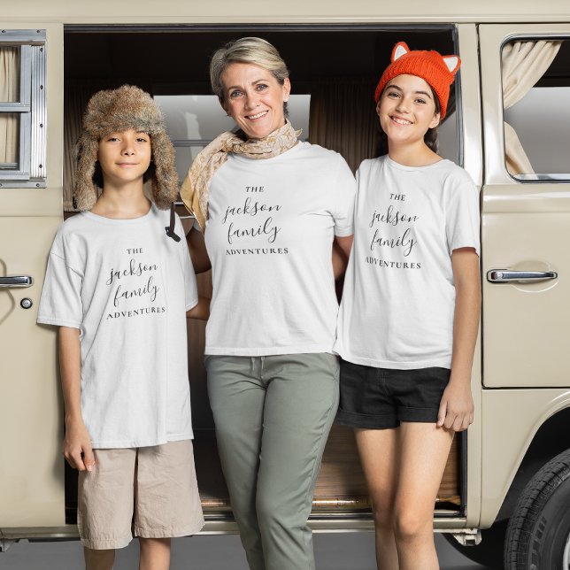 Family Adventures | Original Modern Minimalist T-Shirt (Creator Uploaded)