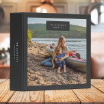 Family Adventures Vacation Memories Photo Album 3 Ring Binder<br><div class="desc">A minimalist elegant family album featuring a large photo on a charcoal gray background with modern typography. The perfect binder to collect memories of your vacations and family adventures!</div>