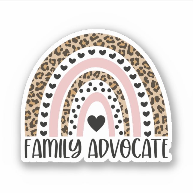 Family Advocate, Child Advocate, Violence Advocate Sticker (Front)