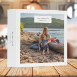 Family Album Vacation Photo Memories Simple 3 Ring Binder<br><div class="desc">A minimalist elegant family album featuring a large photo on a simple white background with modern typography. The perfect binder to collect memories of your vacations and family adventures!</div>