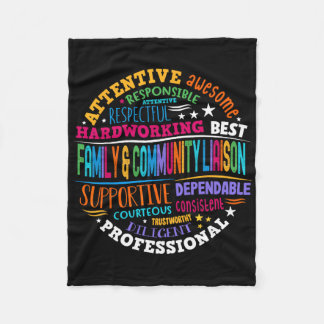 Family And Community Liaison Ck To School Squad Fleece Blanket