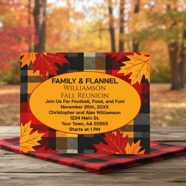 Family and Flannel Fall Reunion Invitation (Creator Uploaded)
