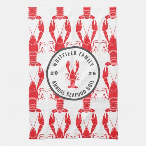 Family Any Occasion Lobster Boil Celebration Kitchen Towel
