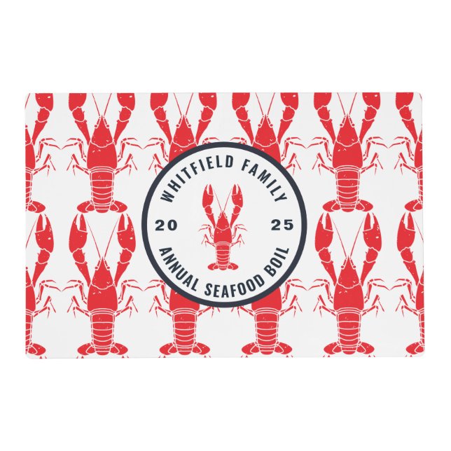 Family Any Occasion Lobster Boil Custom Placemat (Front)