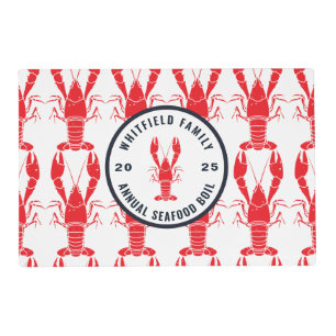 Family Any Occasion Lobster Boil Custom Placemat