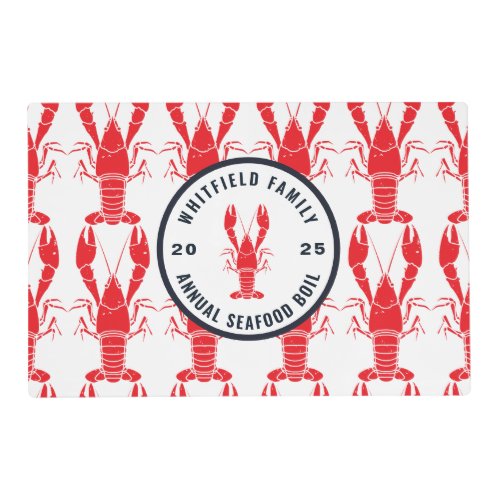 Family Any Occasion Lobster Boil Custom Placemat