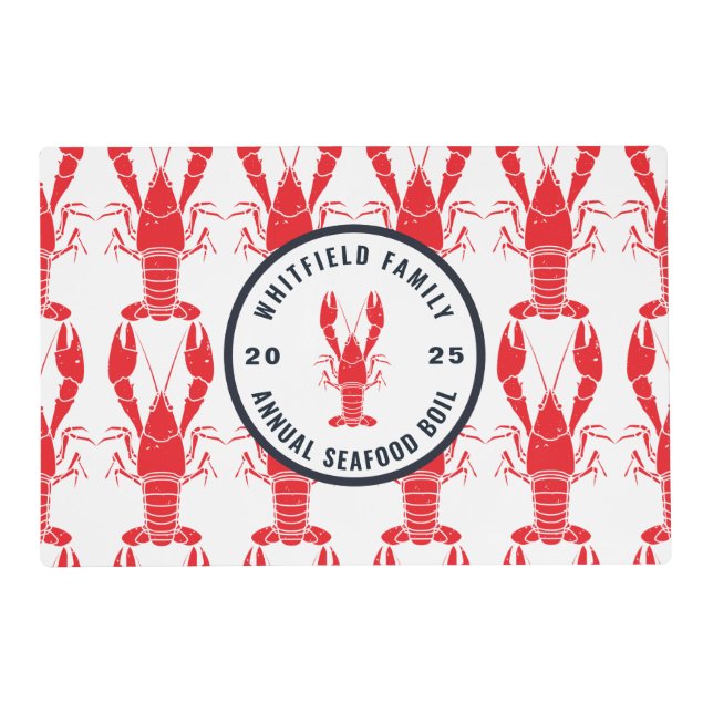 Family Any Occasion Lobster Boil Custom Placemat (Front)