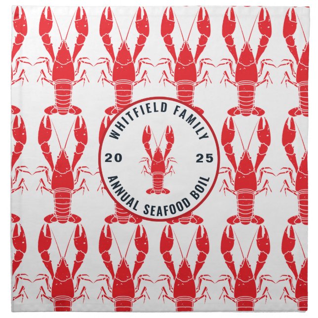 Family Any Occasion Seafood Boil Custom Cloth Napkin (Front)