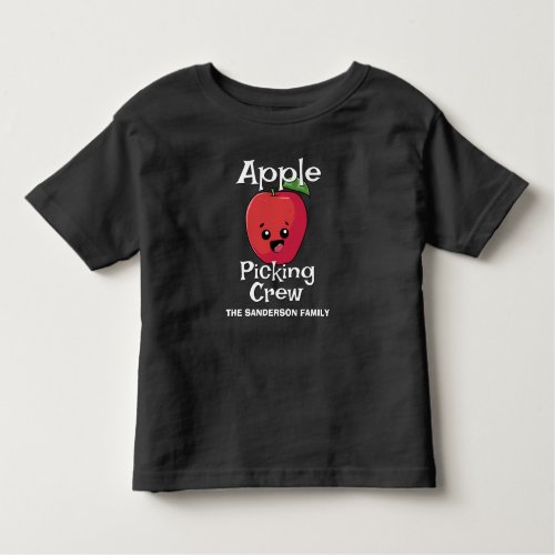 Family Apple Picking Crew Fall Autumn Matching Toddler T_shirt