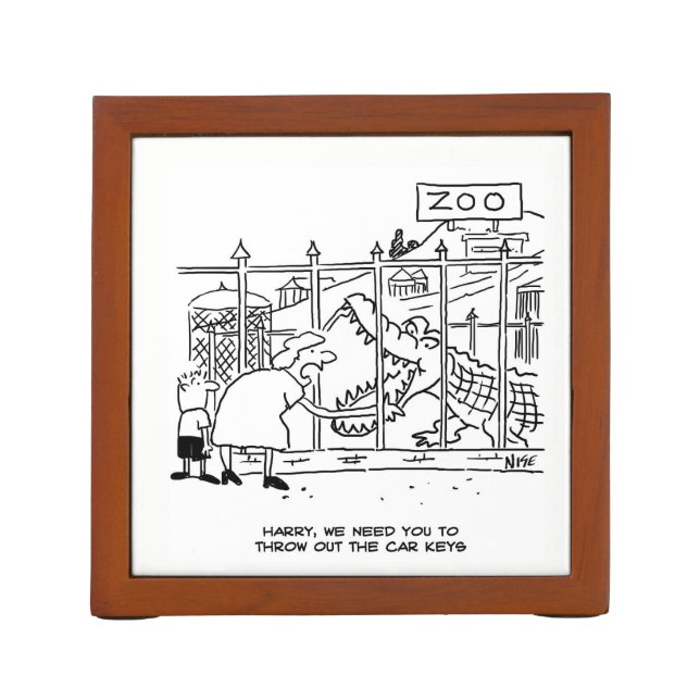 Family at the Zoo. Dad Swallowed by Alligator Desk Organizer (Back)