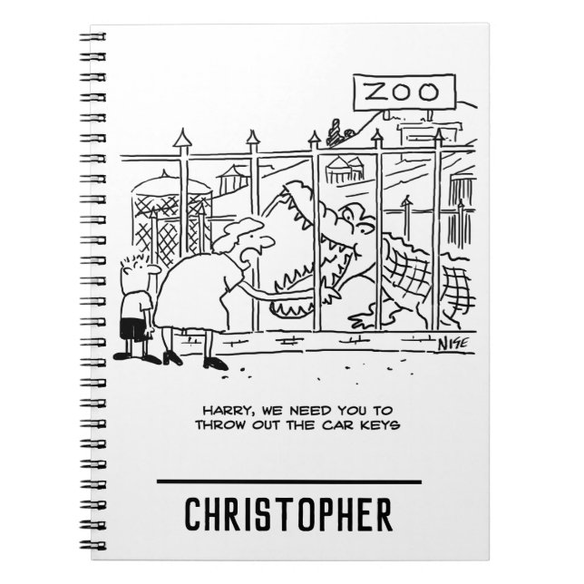 Family at the Zoo. Dad Swallowed by Alligator Notebook (Front)