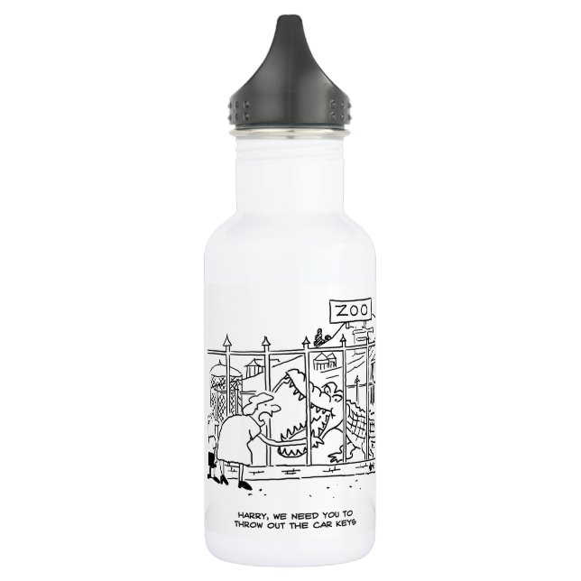 Family at the Zoo. Dad Swallowed by Alligator Stai Stainless Steel Water Bottle (Left)