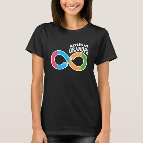 Family Autism Awareness Grandpa Rainbow Infinity S T_Shirt