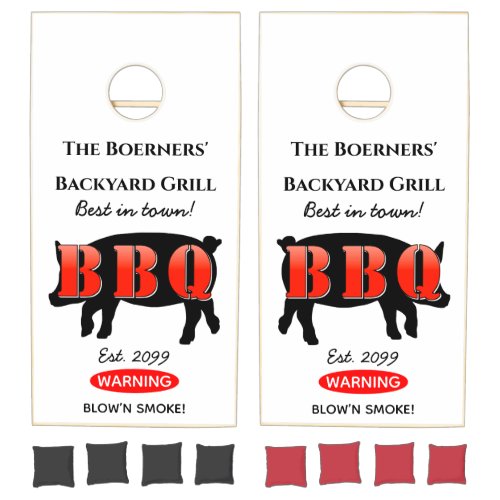 Family Backyard BBQ Cornhole Set Bag Toss