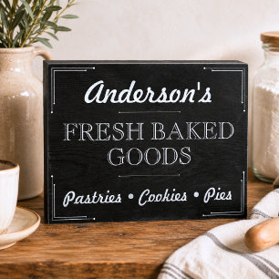 Family Baked Goods Wooden Box Sign