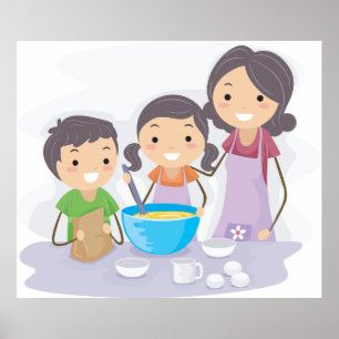 Family Baking Poster