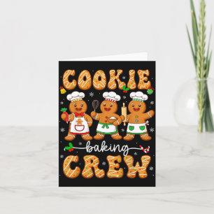 Family Baking Team Funny Cookie Christmas Cookie B Card