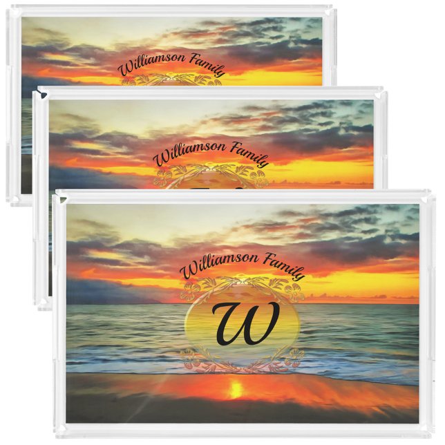 Family Banderas Bay Sunset 1738 Acrylic Tray (Creator Uploaded)
