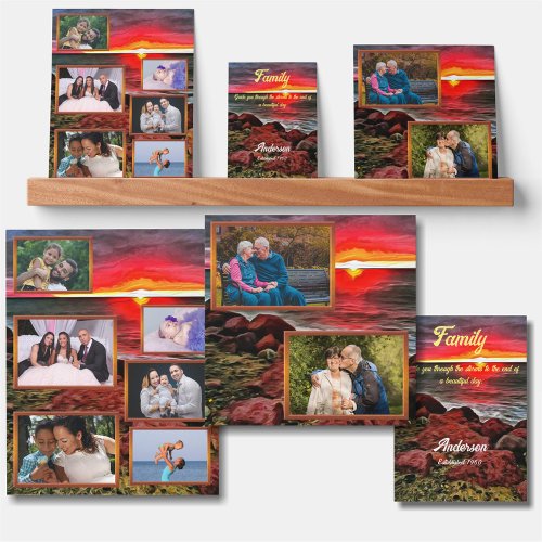 Family Banderas Sunset 914 Art Picture Ledge