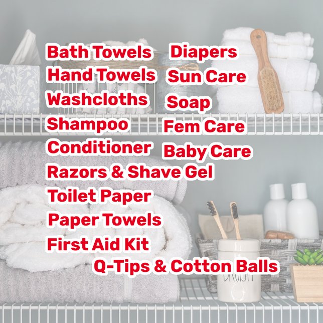 Family Bath Organizing Vinyl Stickers (Creator Uploaded)