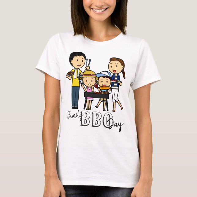 Family BBQ Day Women's Basic T-Shirt (Front)