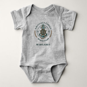 Family Beach Camp Nautical Baby Shower Custom Baby Bodysuit