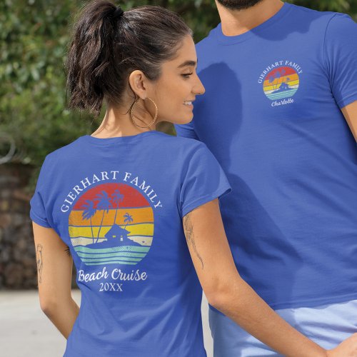 Family Beach Cruise Reunion Retro Matching T_Shirt