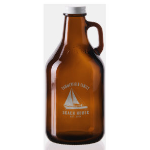 Family Beach House Nautical Sailing Boat Custom Growler
