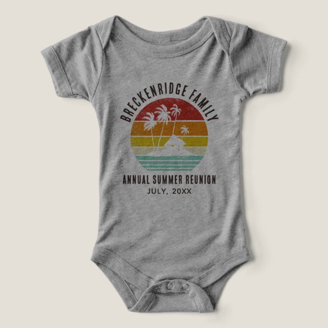 Family Beach House Summer Reunion Custom Infant T-shirt (Design Front)