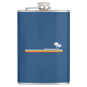 Family Beach South Carolina Flask