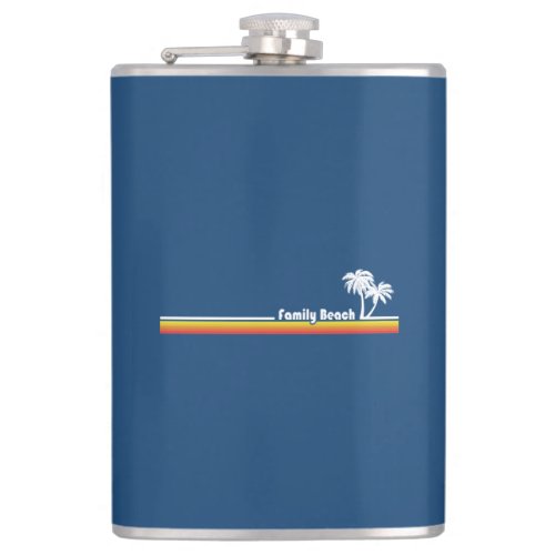 Family Beach South Carolina Flask