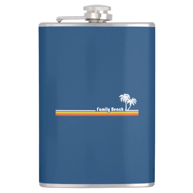 Family Beach South Carolina Flask (Front)