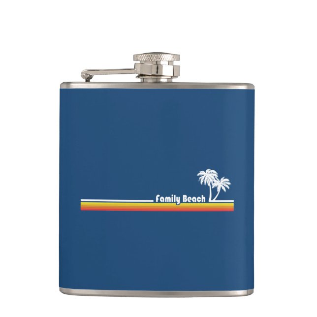 Family Beach South Carolina Flask (Front)