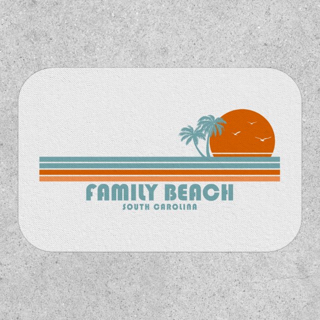 Family Beach South Carolina Sun Palm Trees Patch (Front)