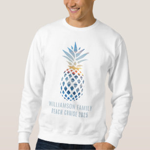 Family Beach Trip Pineapple Sunset Tropical Cruise Sweatshirt