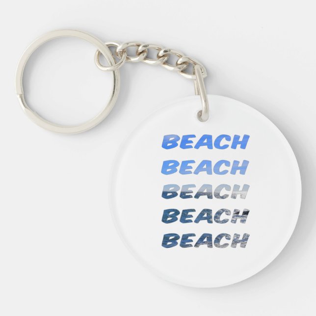 Family Beach Vacation Acrylic Keychain (Front)
