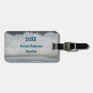 Family Beach Vacation Ocean Photo Summer Reunion Luggage Tag