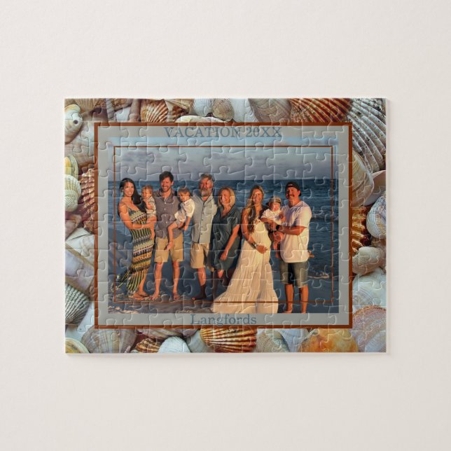 Family Beach Vacation Photo Jigsaw Puzzle (Horizontal)