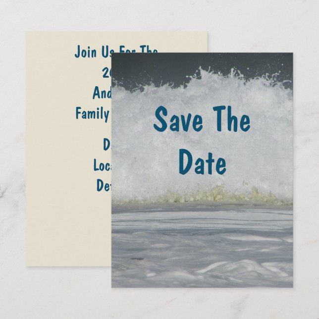 Family Beach Vacation Save Date Annual Summer Trip Invitation (Front/Back)
