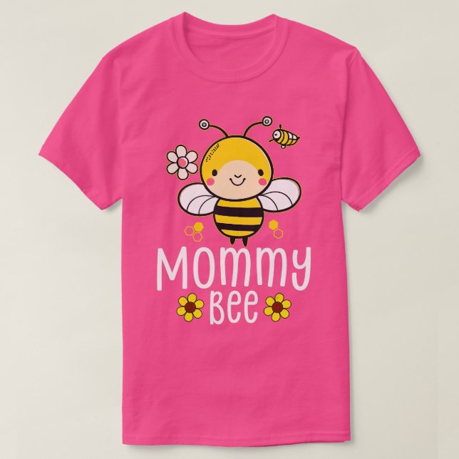 Family Bee s Mama Mommy Birthday First Bee Day Out T-Shirt (Design Front)