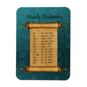 Family Birthdate Reminder Magnet