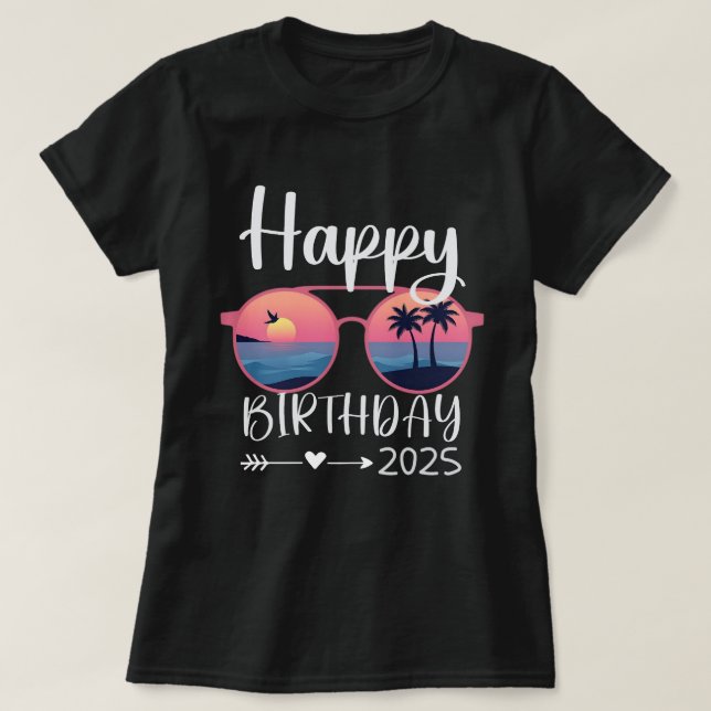 Family Birthday Cruising Sunglasses T-Shirt (Design Front)