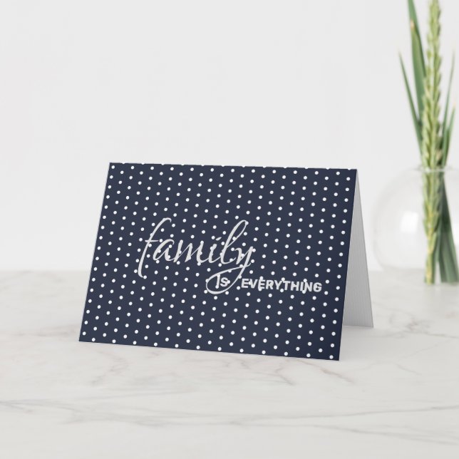 family birthday polka dots card (Front)