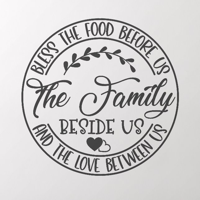 Family Blessings Typography  Wall Decal (Insitu 2)