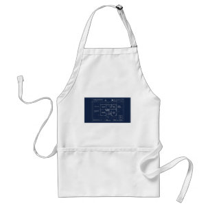 Family Blueprint Baby Announcement Adult Apron