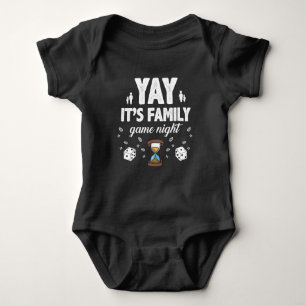 Family Board Game Night Joy Gift Sandglass Dice Baby Bodysuit