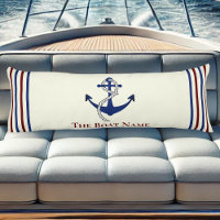 Family Boat Name Cream Brown Anchor Rope Nautical
