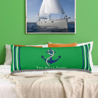 Family Boat Name Green Blue Anchor Rope Nautical 