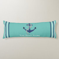 Family Boat Name Teal Blue Anchor Rope Nautical